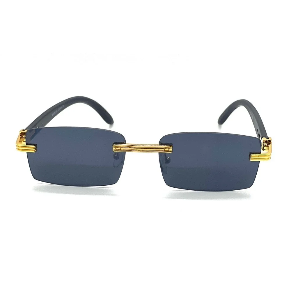 Sunglasses Sophisticated Gangster Style UV400 Women Dark Black Lens Buffs Lentes